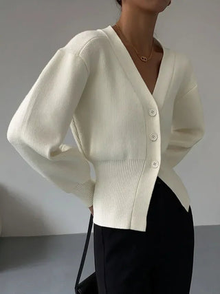 Simple Elegant Casual Long Sleeve Knitted Cardigan - Diva Melody