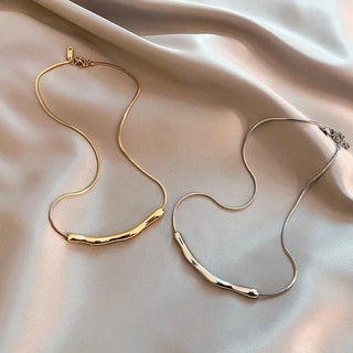 Simple Gold Silver Collarbone Chain Necklaces Jewelry - Diva Melody