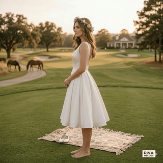 Simple Gorgeous Mini Wedding Dress - Diva Melody