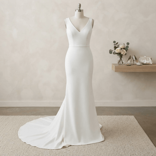 Simple Illusion Bridal Gown - Diva Melody