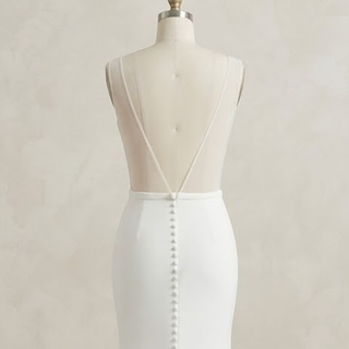 Simple Illusion Bridal Gown - Diva Melody