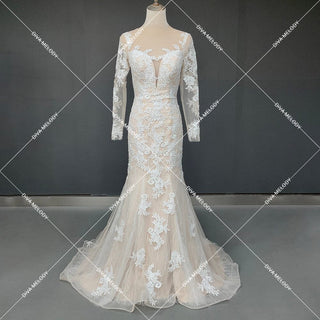 Simple Lace Wedding Gown - Diva Melody