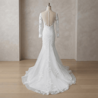 Simple Lace Wedding Gown - Diva Melody