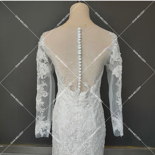 Simple Lace Wedding Gown - Diva Melody