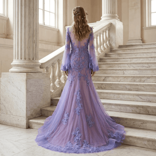 Simple Lace Wedding Gown - Diva Melody