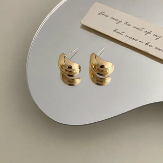 Simple Pea - Shaped Drop Earrings Jewelry Accessory - Diva Melody