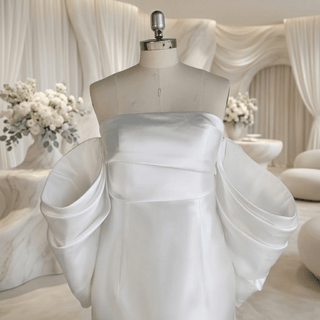 Simple Sheath Mini Wedding Dress - Diva Melody