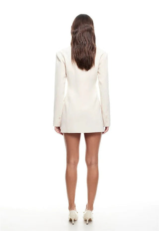 Single - Breasted High Waist Blazer Dress - Diva Melody