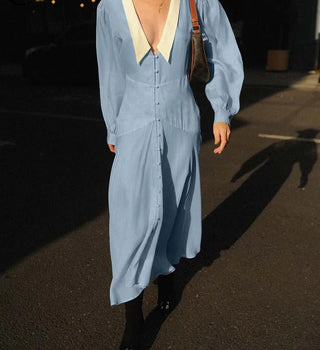 Single Breasted Mid - Calf Dress - Diva Melody