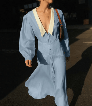 Single Breasted Mid - Calf Dress - Diva Melody