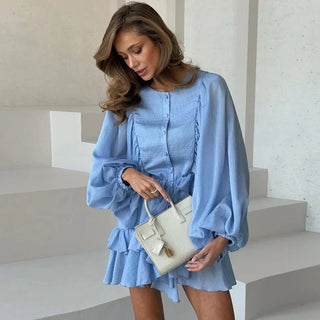 Single Breasted Mini Dress - Diva Melody