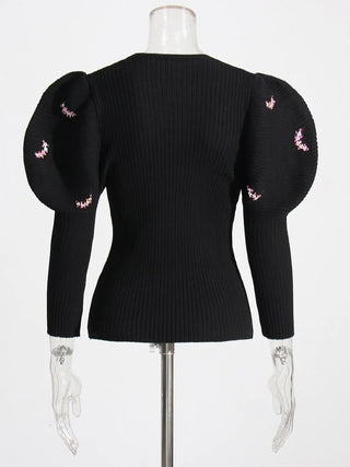 Single - Breasted Slim Knitting Sweater - Diva Melody