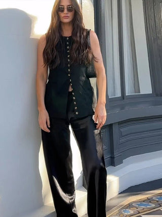 Single - Breasted Slim Vest - Diva Melody