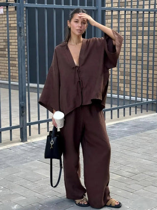 Single - Breasted Summer Outfit Set - Diva Melody