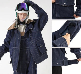 Ski suit Women Man fashion ski suit Thickened thermal insulation waterproof Jacket - Diva Melody