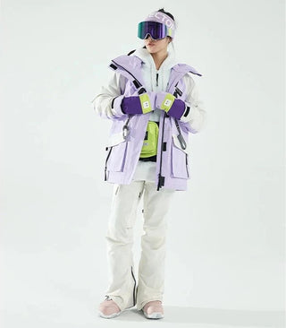 Ski Suit Women's Winter Purple Jacket Waterproof Outdoor Ski Bike Camping - Diva Melody