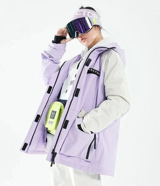 Ski Suit Women's Winter Purple Jacket Waterproof Outdoor Ski Bike Camping - Diva Melody