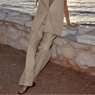 Sleeveless V - Neck Tank & Pants Set - Diva Melody