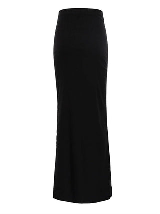 Slim Black Casual Skirt - Diva Melody