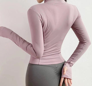 Slim Fit Lightweight Full Zip - up Yoga Sports Running Jacket - Diva Melody