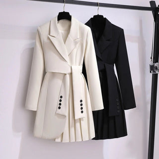 Slim Skirt Belted Suit Blazer Coat - Diva Melody