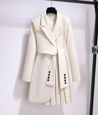 Slim Skirt Belted Suit Blazer Coat - Diva Melody