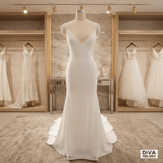 Soft Satin Mermaid Wedding Dress - Diva Melody