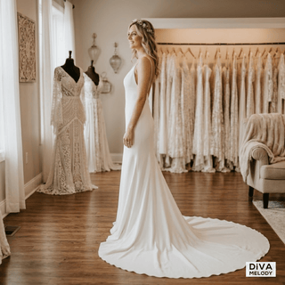 Soft Satin Mermaid Wedding Dress - Diva Melody