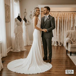 Soft Satin Mermaid Wedding Dress - Diva Melody