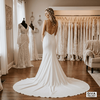 Soft Satin Mermaid Wedding Dress - Diva Melody