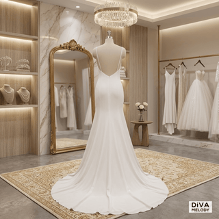Soft Satin Mermaid Wedding Dress - Diva Melody