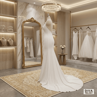 Soft Satin Mermaid Wedding Dress - Diva Melody