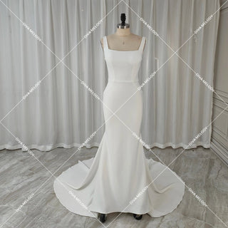 Soft Stain Backless Bridal Gown - Diva Melody