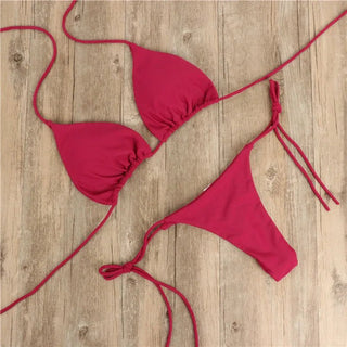 Solid Adjustable Bikini Set - Diva Melody