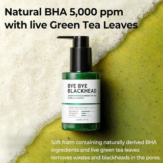 [SomeByMi] BYE BYE BLACKHEAD 30 DAYS MIRACLE GREEN TEA TOX BUBBLE CLEANSER 120g - Diva Melody