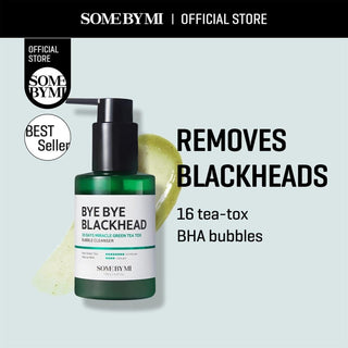[SomeByMi] BYE BYE BLACKHEAD 30 DAYS MIRACLE GREEN TEA TOX BUBBLE CLEANSER 120g - Diva Melody