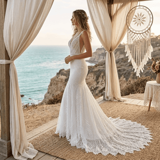 Sophisticated Mermaid Wedding Gown - Diva Melody
