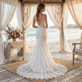 Sophisticated Mermaid Wedding Gown - Diva Melody