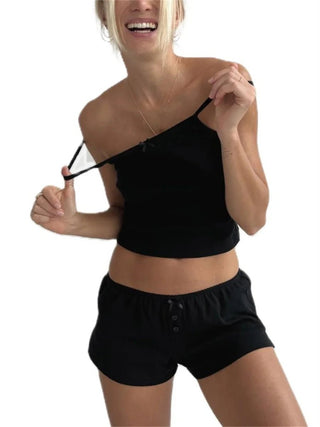 Spaghetti Strap Crop Top & Shorts Set - Diva Melody