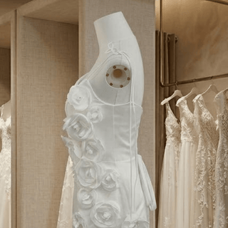 Spaghetti Strap Satin Mini Wedding Dress - Diva Melody