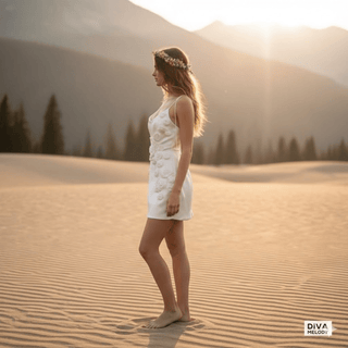 Spaghetti Strap Satin Mini Wedding Dress - Diva Melody