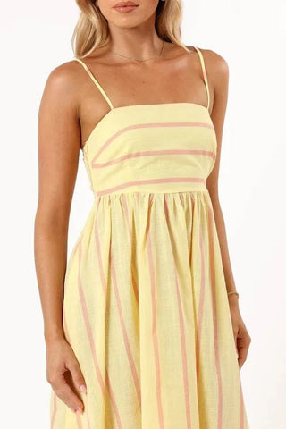 Spaghetti Strap Style Striped Maxi Dress - Diva Melody