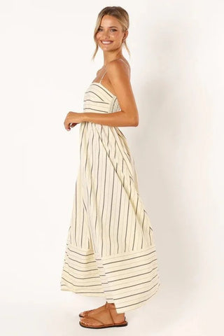 Spaghetti Strap Style Striped Maxi Dress - Diva Melody