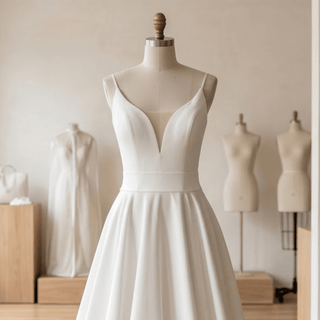 Spaghetti Straps A Line Bridal Dress - Diva Melody
