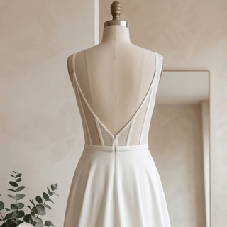 Spaghetti Straps A Line Bridal Dress - Diva Melody