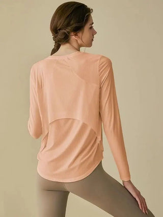 Sports Yoga Running Quick Dry Training Long Sleeve Thin Tops - Diva Melody