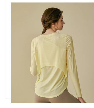 Sports Yoga Running Quick Dry Training Long Sleeve Thin Tops - Diva Melody