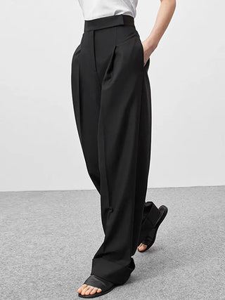 Spring Summer Pleated Wide Legs Pants - Diva Melody