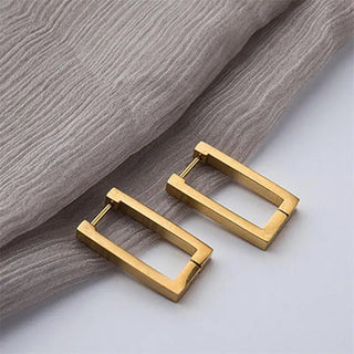 Square Geometric Rectangular Earrings - Diva Melody