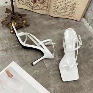 Square Head Ankle Strap High Heel Gladiator Party Pump Shoes - Diva Melody